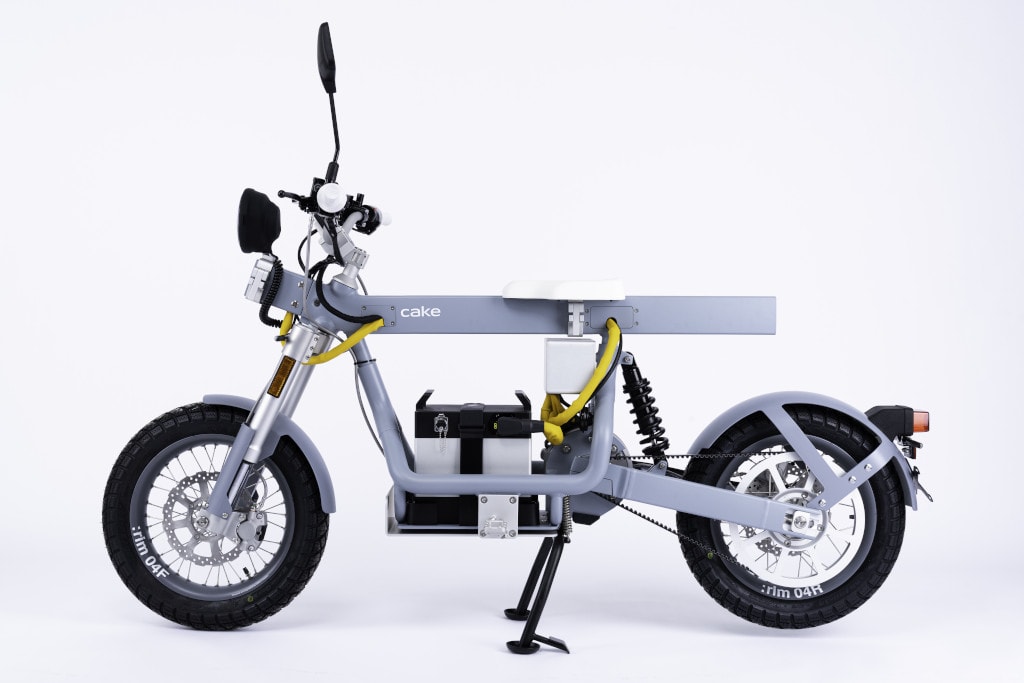Cake-Ösa-Flex-E-Transportbike-E-Motorrad  in grau seitlich vorne 1