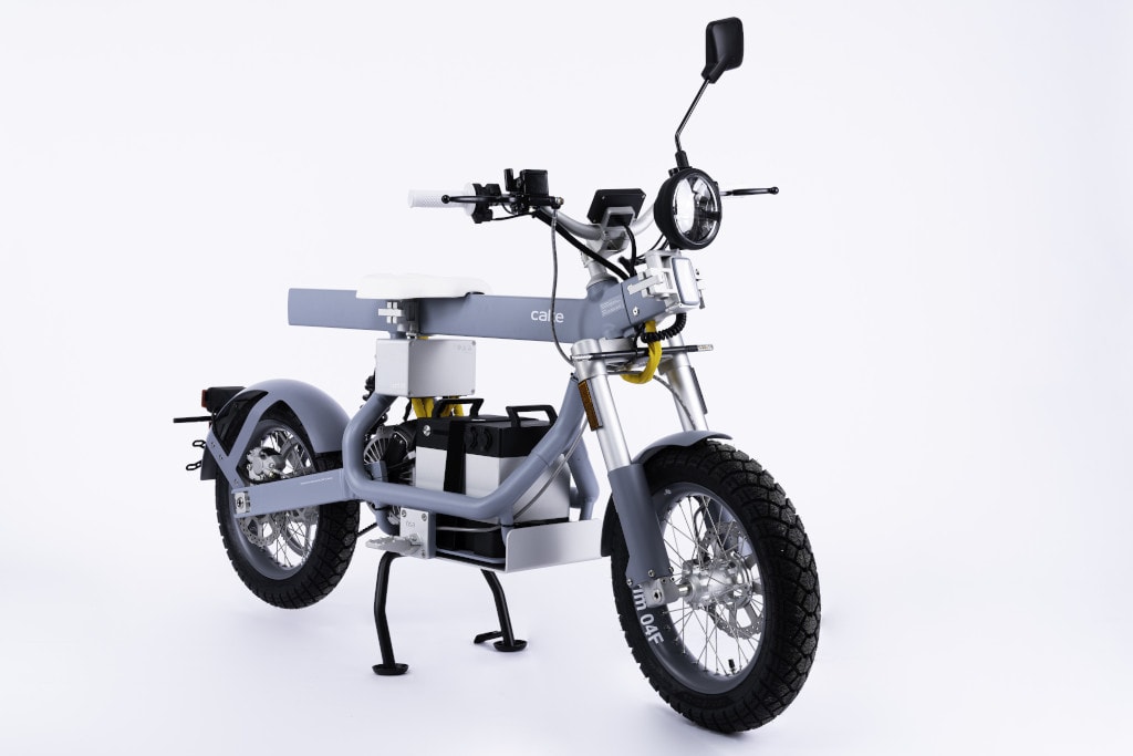 Cake-Ösa-Flex-E-Transportbike-E-Motorrad  in grau seitlich vorne
