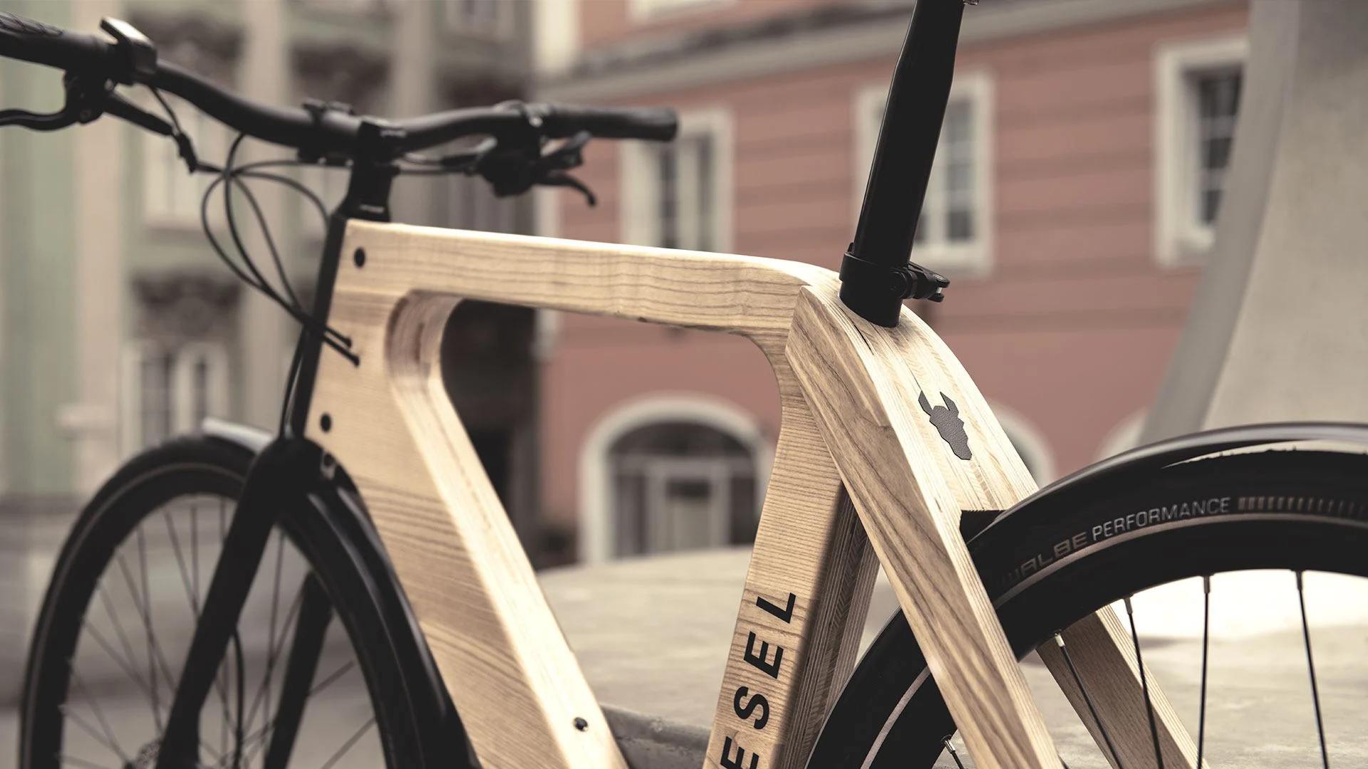My-Esel-E-Tour-Holz-E-Bike-Pedelec Rahmen Herren