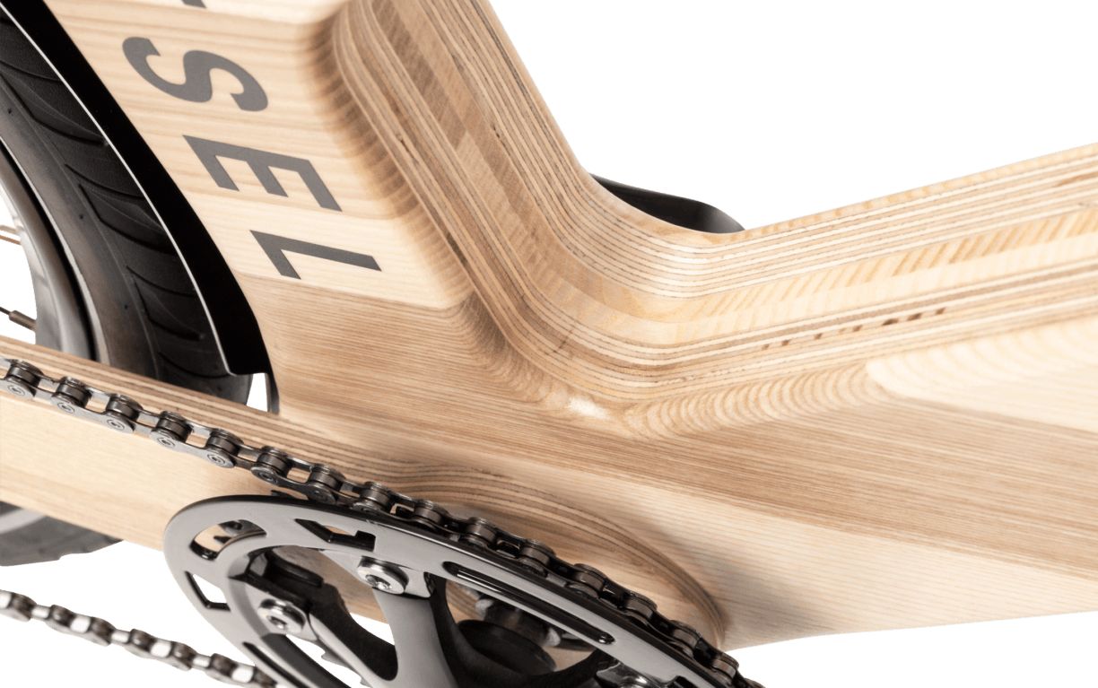 My-Esel-E-Tour-Holz-E-Bike-Pedelec-Rahmen im Detail