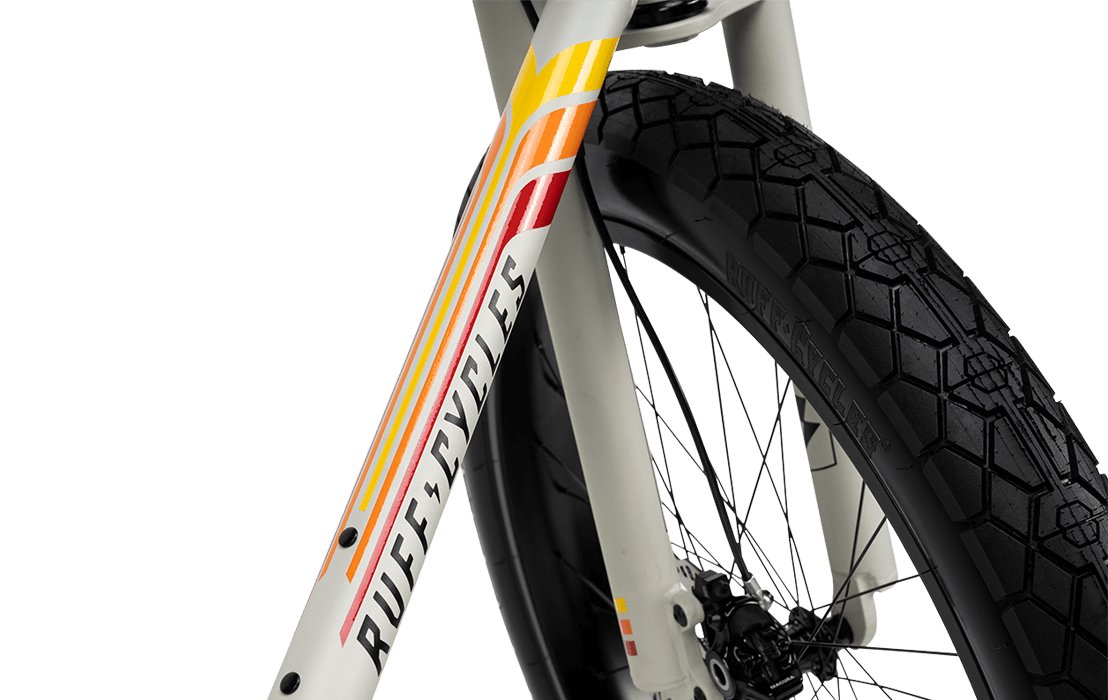 Ruff-Cycles-Biggie-Pedelec-Ebike-Future-Sand Logo auf Rahmen