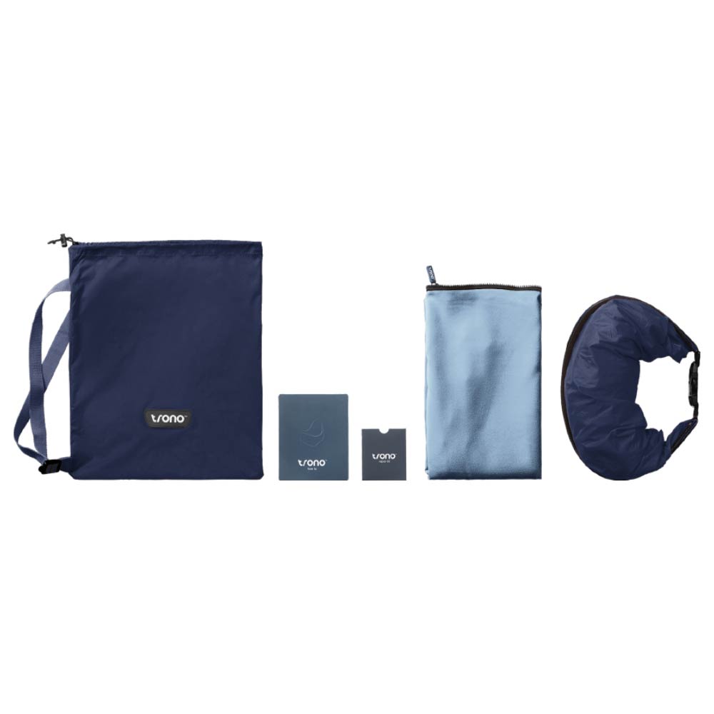 Trono-aufblasbarer-sitzsack-camping-stuhl-lazy-bag-dunkel-blau-inkl. Bag und Accessoires
