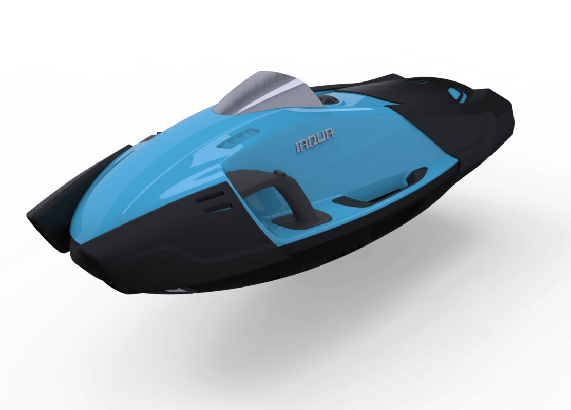 iAqua-Seadart-Max-Tauchscooter-hellblau seitlich 1