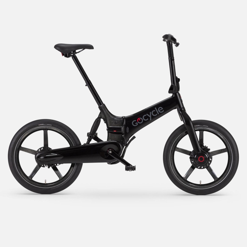Gocycle-G4i-e-Klapprad-e-Bike-schwarz glänzend seitlich