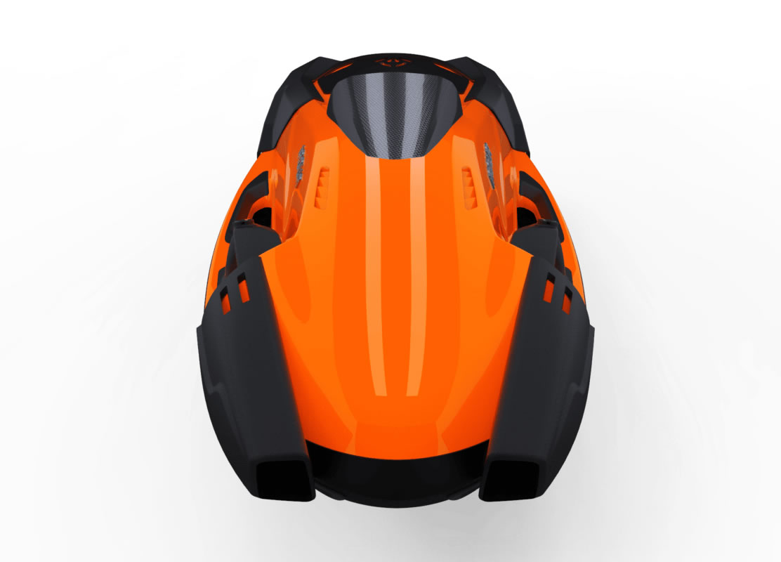 iAqua-Seadart-Max-Plus-Aqua-Scooter-Tauchscooter-Sunset-Orange von vorne
