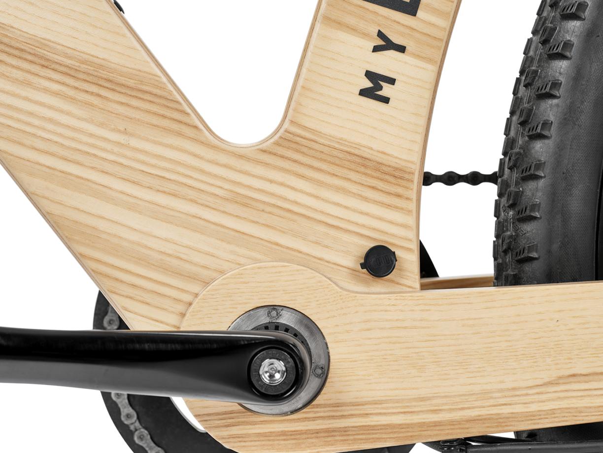 My-Esel-E-Cross-PRO-Komfort-Holz E-Bike-Pedelec Detail vom Rahmen 1