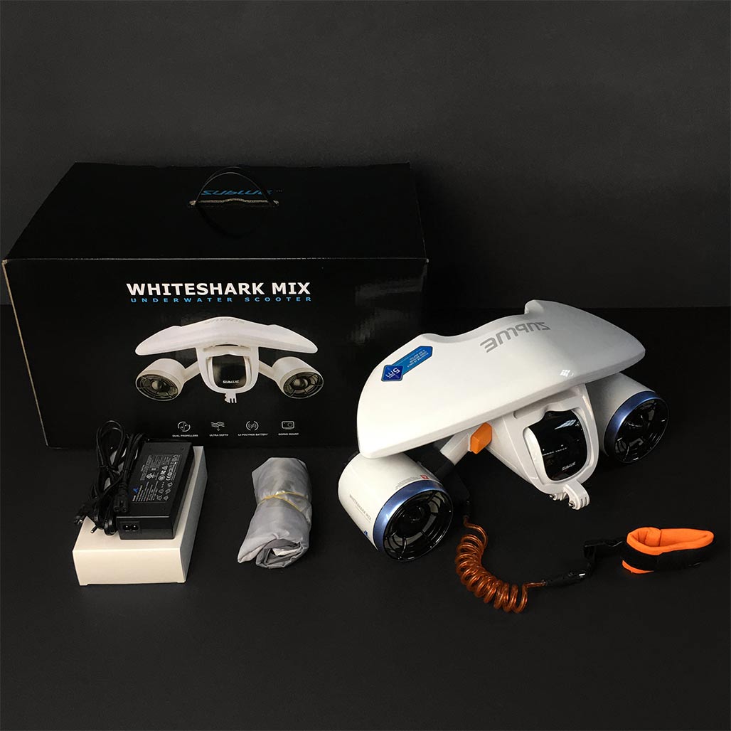Sublue-White-Shark-Mix-Tauchscooter-Unterwasserscooter-Seascooter-white inkl. Ersatzteilen