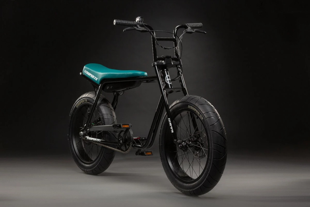 Super-73-ZG-E-Bike-Einsteiger-Pedelec-schwarz-Sattel grün-vorne