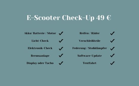 E-Scooter Check Up Tabelle
